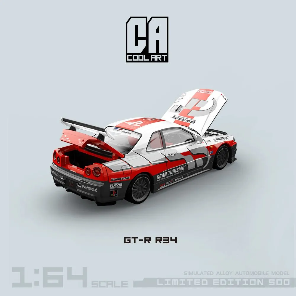[ PREORDER ] COOL ART - 1:64 GT-R R34 diecast model car - GBAN TURISMO