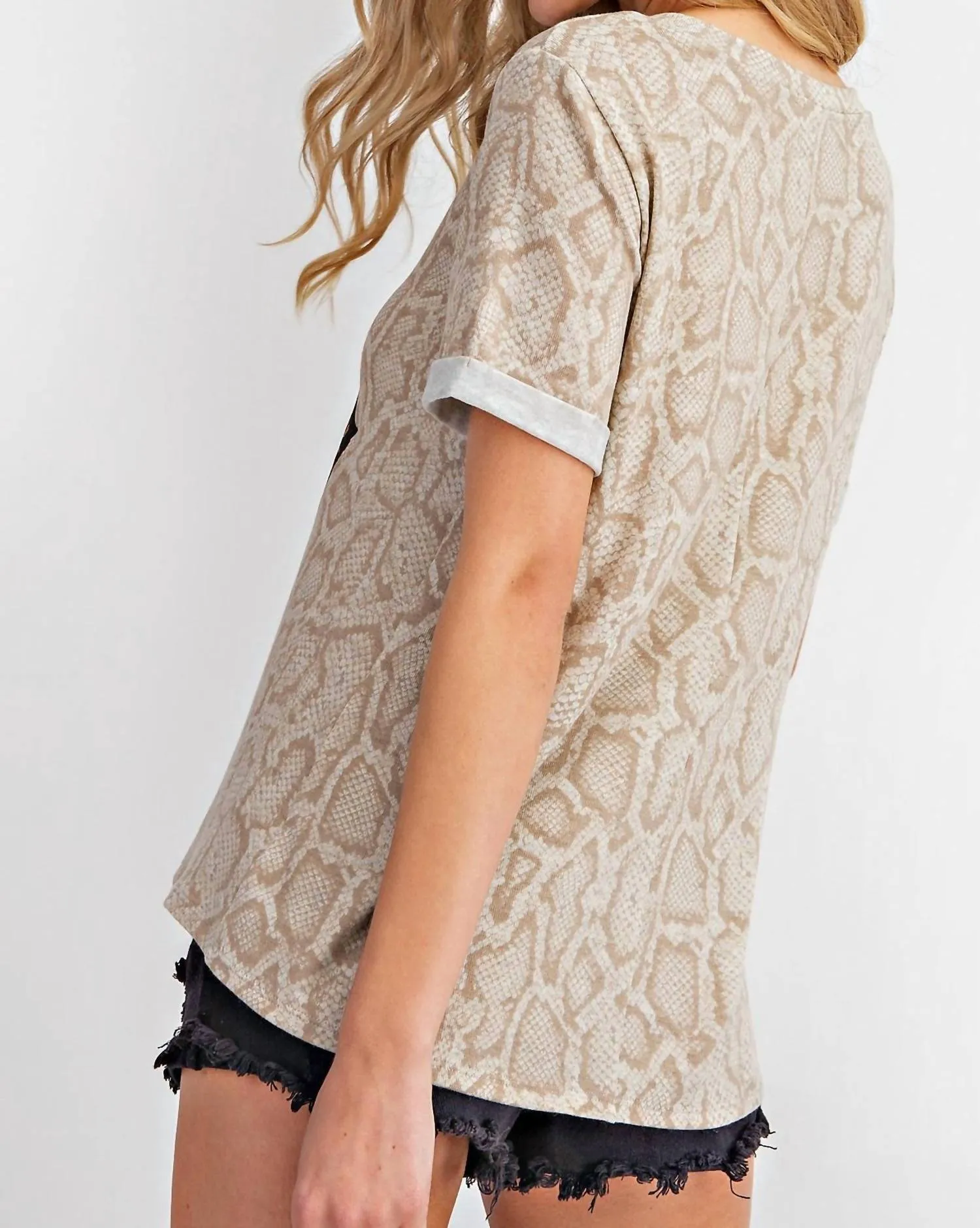 143 Story - Snake & Leopard Lips Top