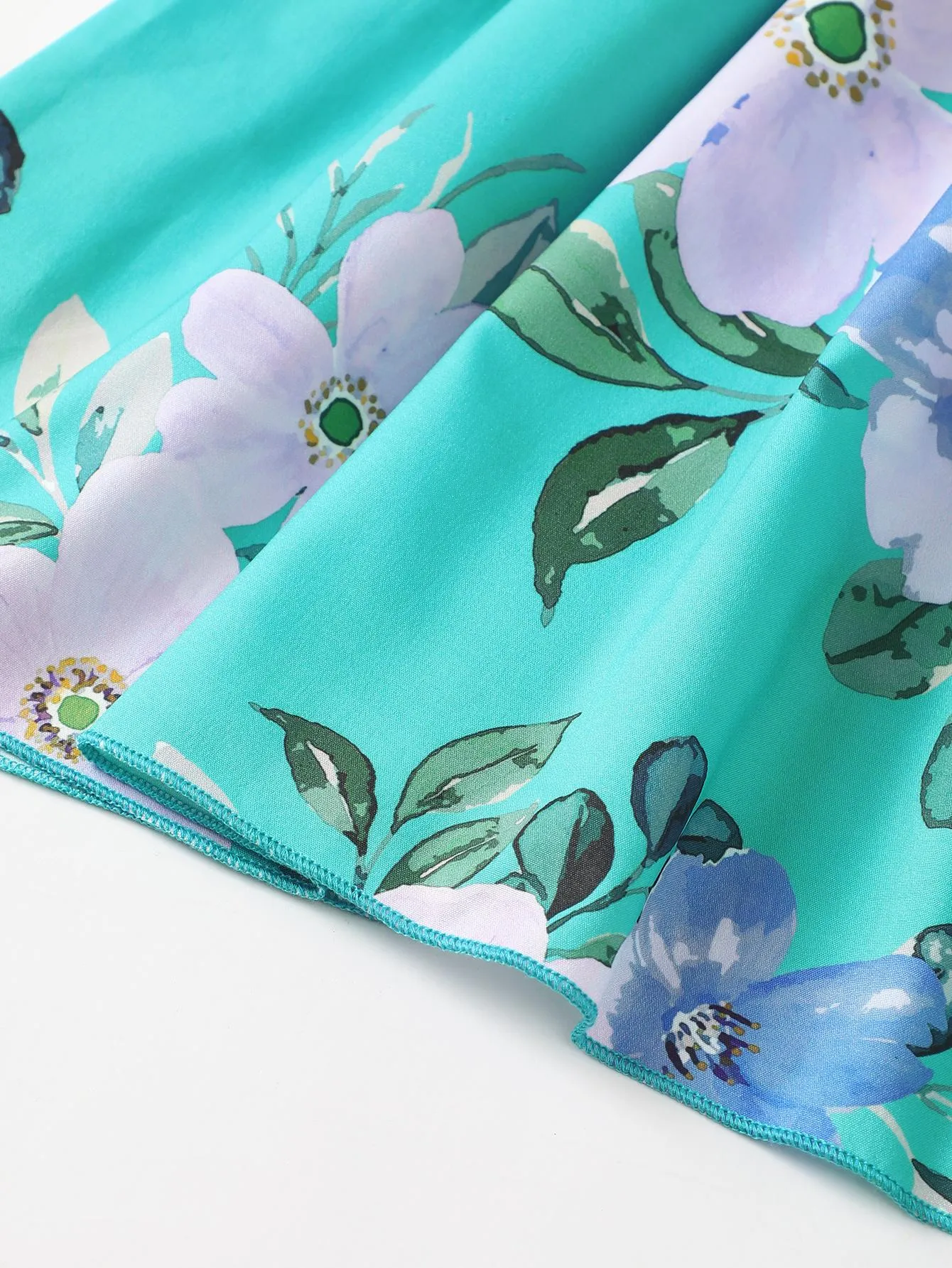 5-14Y Ready Stock Kids Clothes Girls Dress Floral Print Straps For Summer Smocking Dress One Piece Hawaii Style Dress Blue Catpapa 462302016