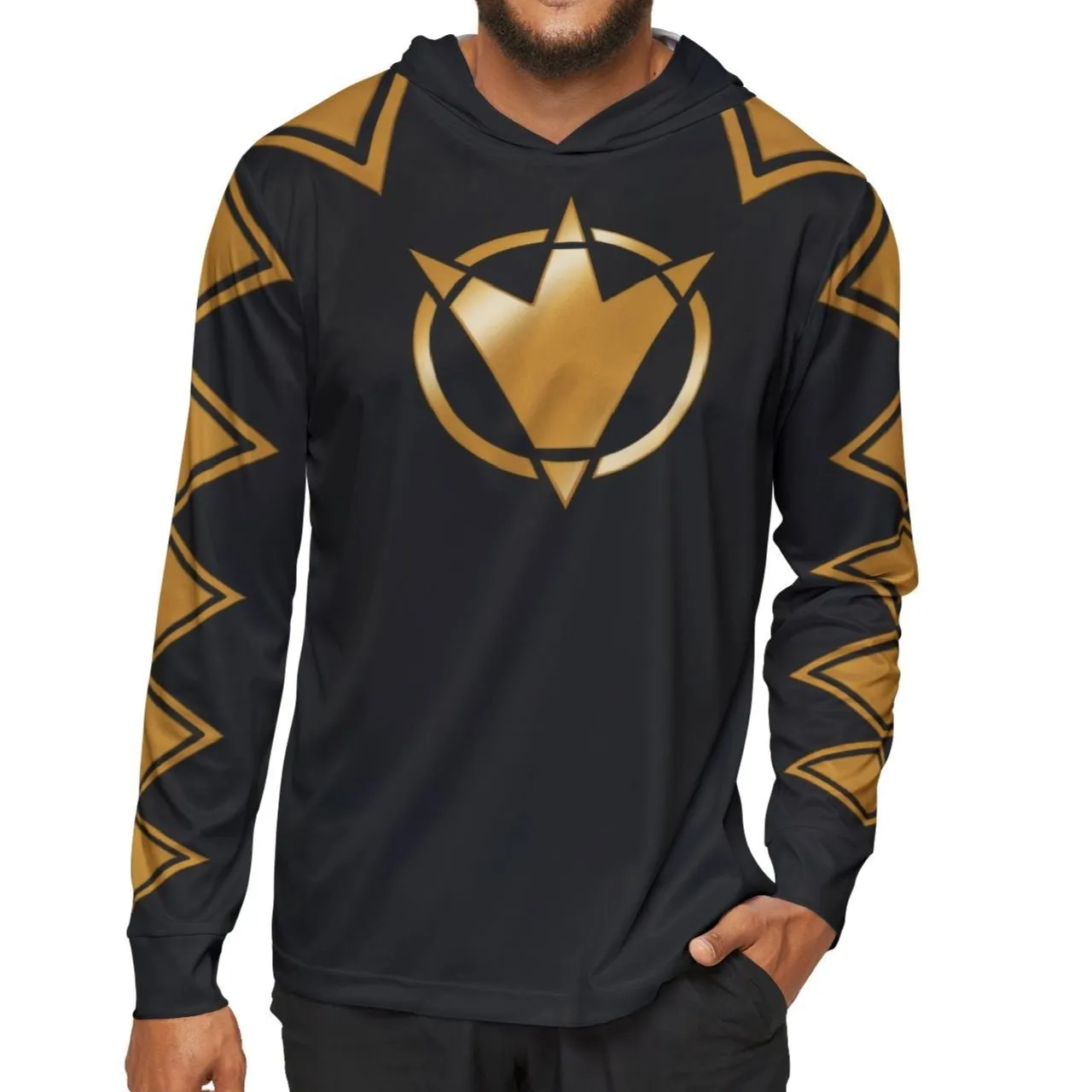 Abaranger Black Hoodie (Full Print) Super Sentai T Shirt Custom Graphic Art Cosplay Shirts Power Rangers Retro Vintage 90s Tee