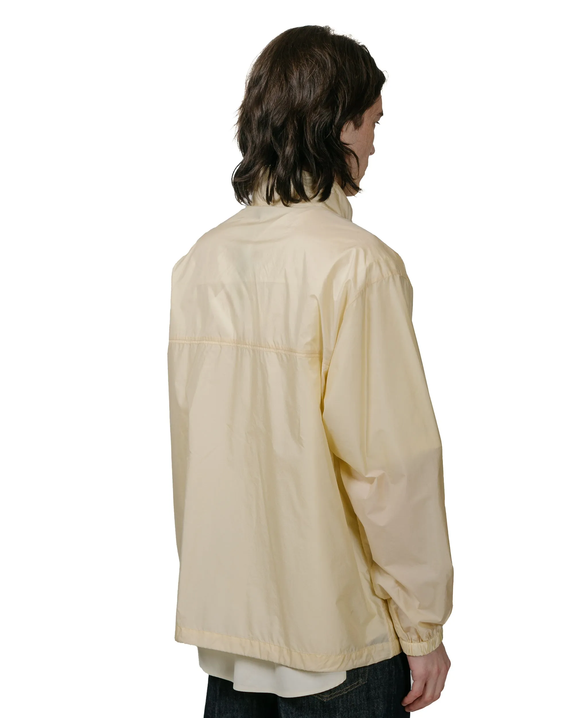 Auralee Light Nylon Half Zip Pullover Light Yellow