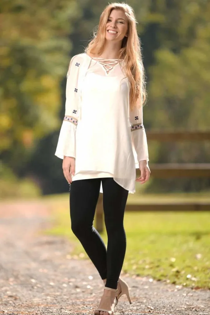 Breath of Fresh Air - Accent Tunic Off White