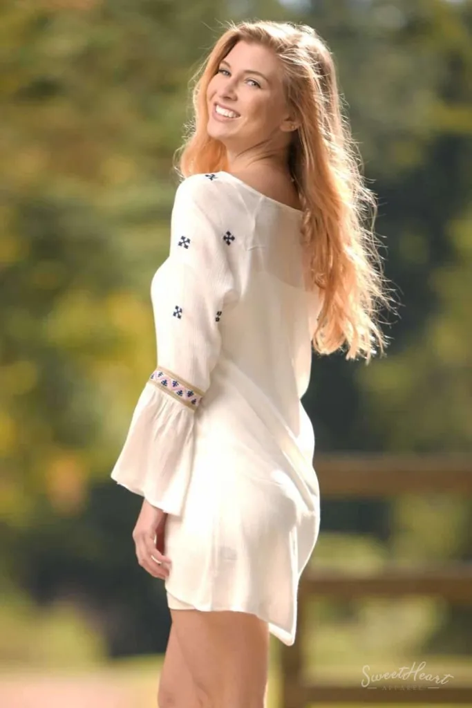 Breath of Fresh Air - Accent Tunic Off White