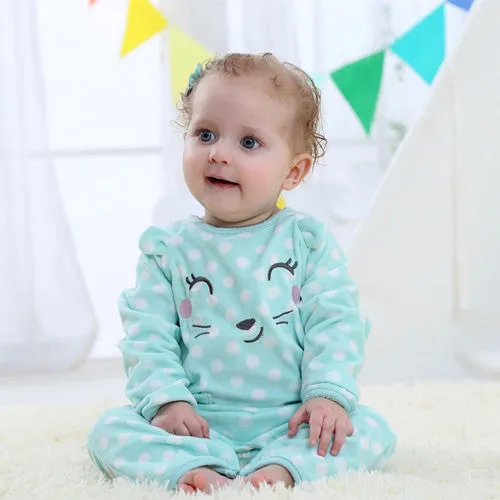 Christmas baby girl clothes , soft fleece kids one pieces