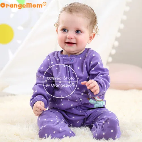 Christmas baby girl clothes , soft fleece kids one pieces