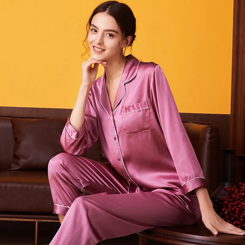 Classic Style 100% Silk Pajamas