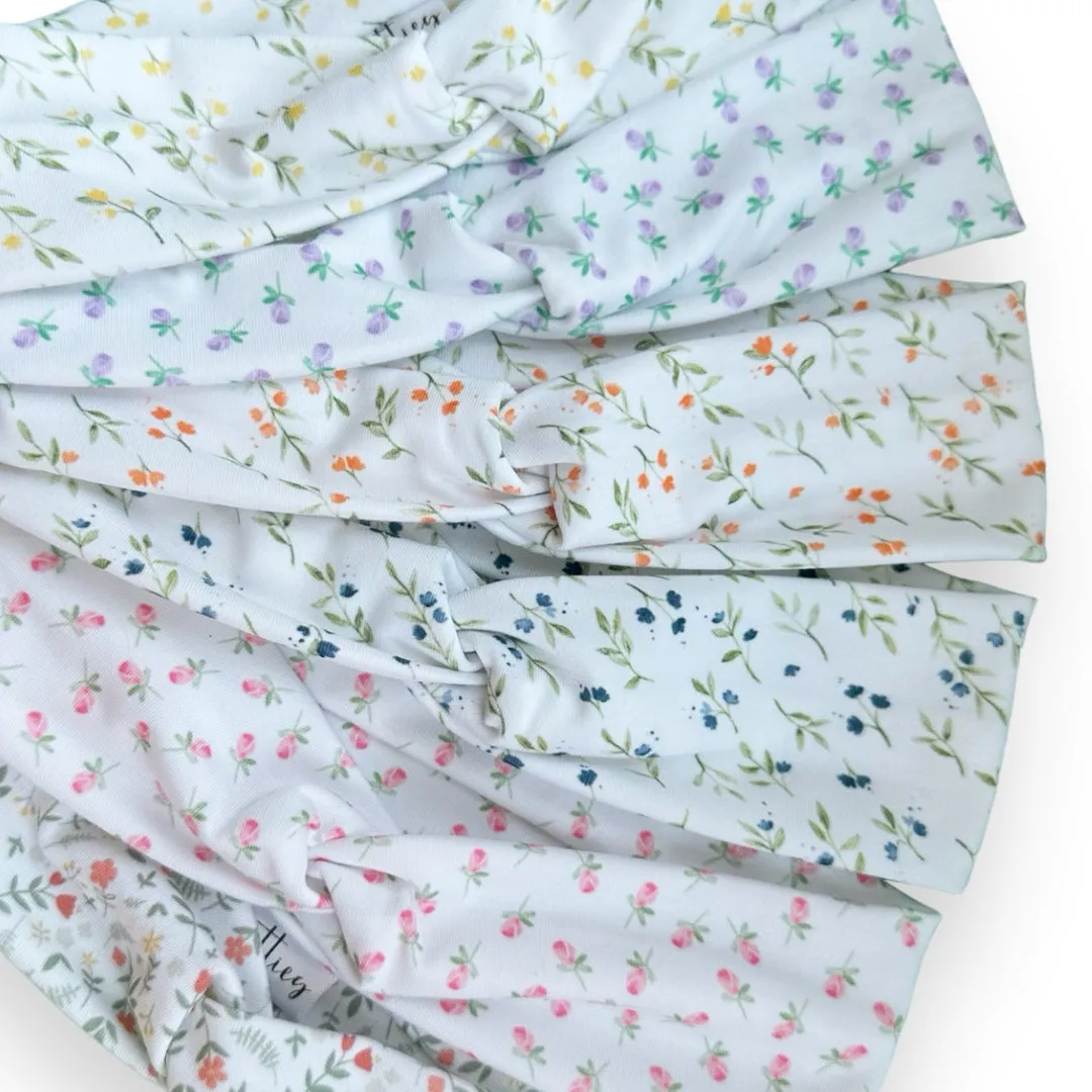 Dainty Floral (Yellow) Knotties Headband
