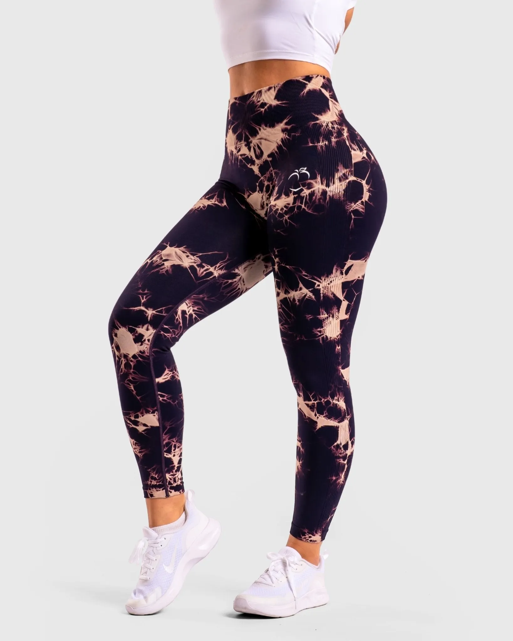 Dark lilac Tie-dye V.2 Mid waist Tights