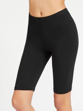 Elastic Waist Short Leggings