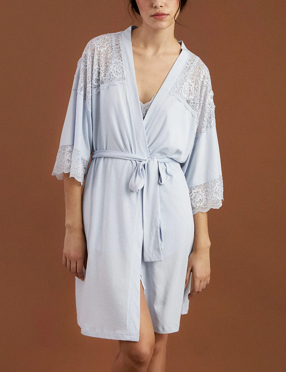 Eliza Robe Bridal Soft Sky