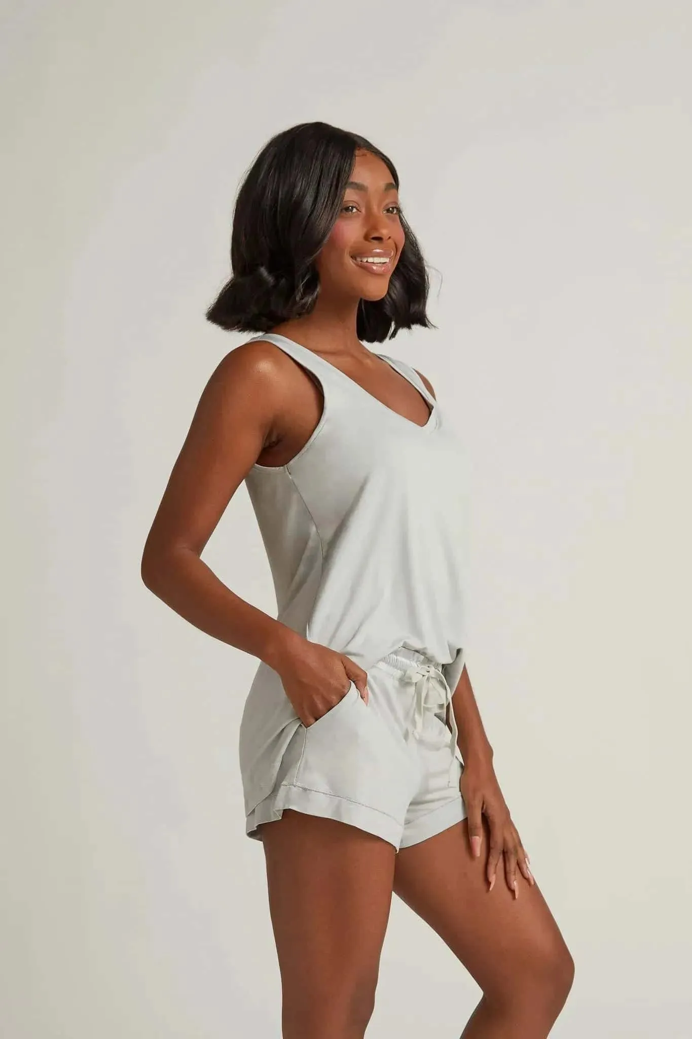 Faceplant Bamboo Double-V Pajama Tank