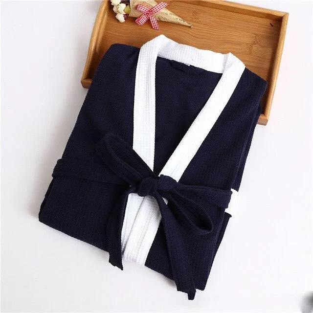Fashion Bathrobe 2019 Plus Size Cotton V Neck Nightgown For Men Sashes Long Sleeve Men Robes Autumn Winter Ds5082