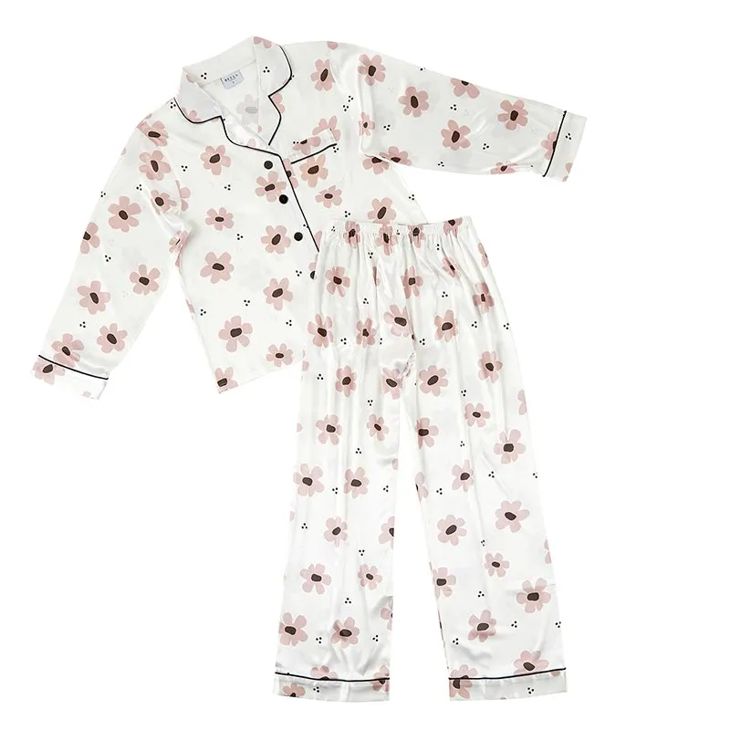 Floral Long Sleeve Satin PJ Set