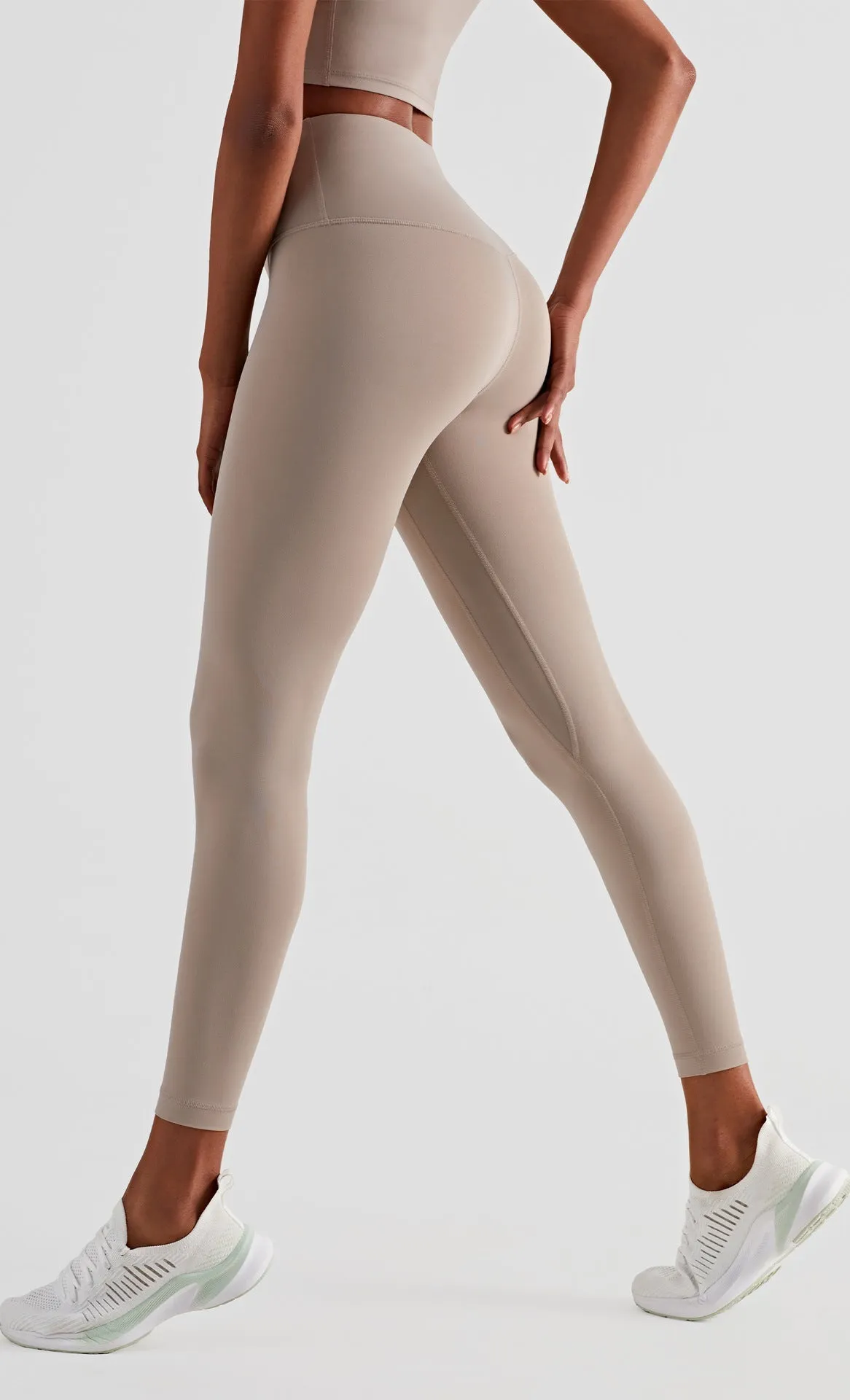Gray High Rise Nude Leggings