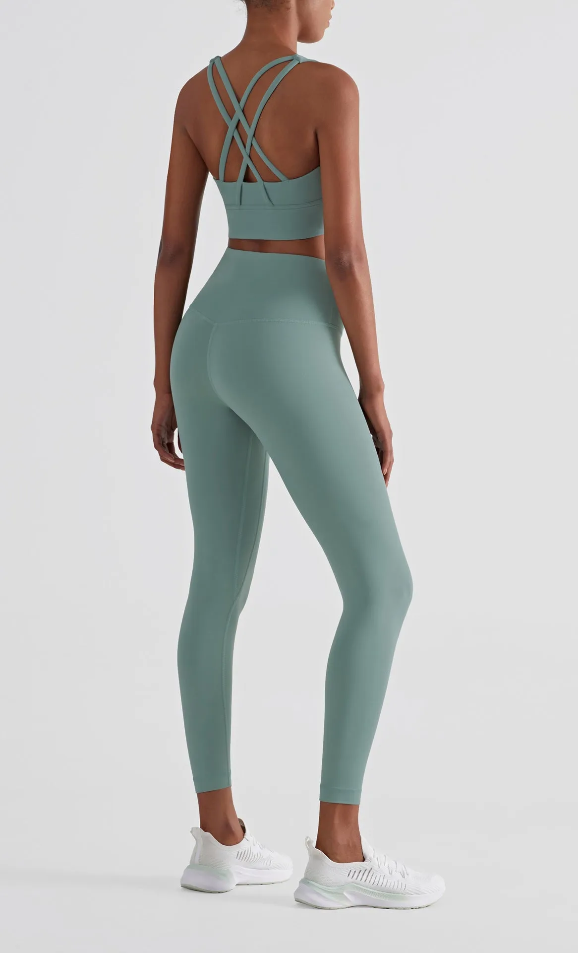 Gray High Rise Nude Leggings