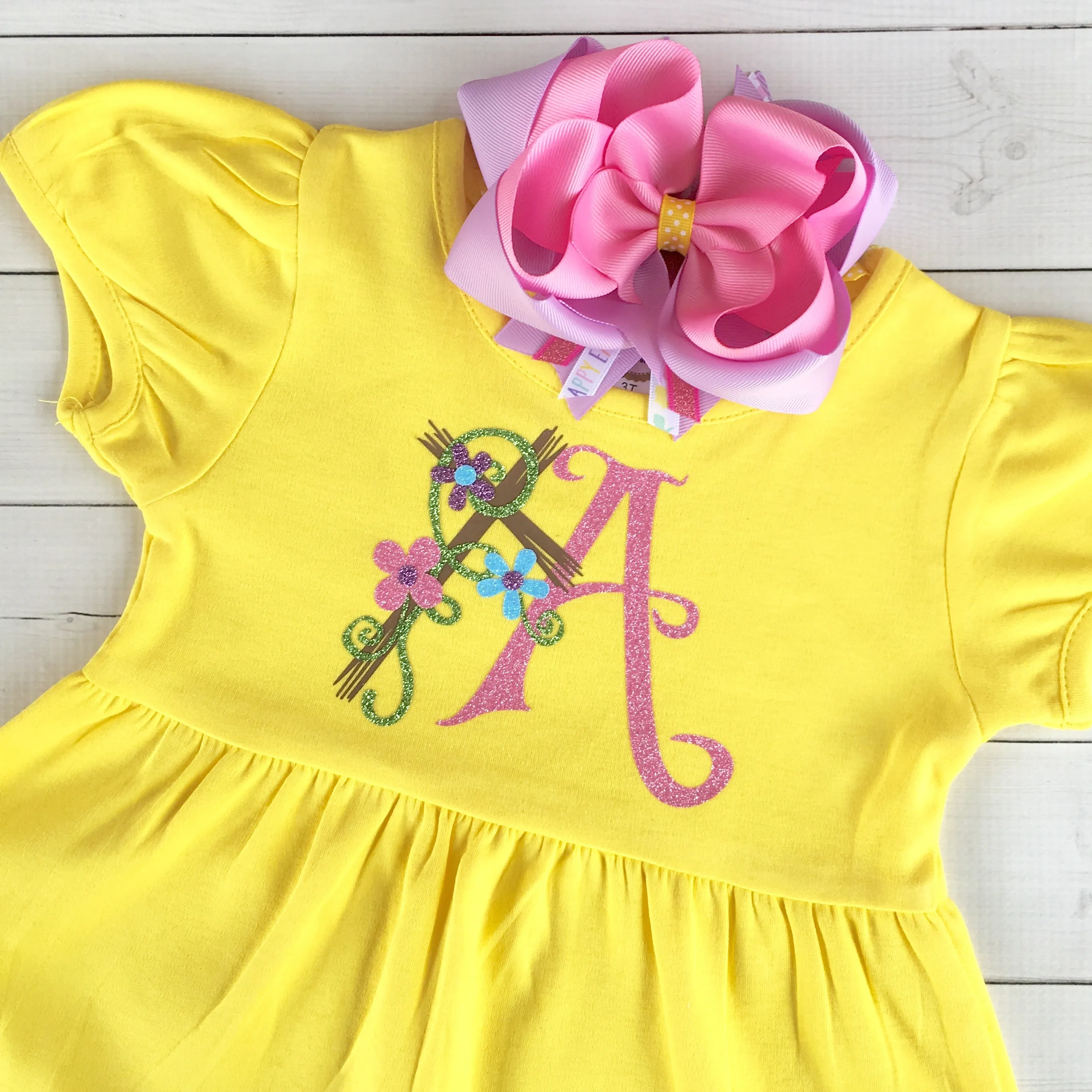 He Is Risen Easter Glitter Vinyl Dress