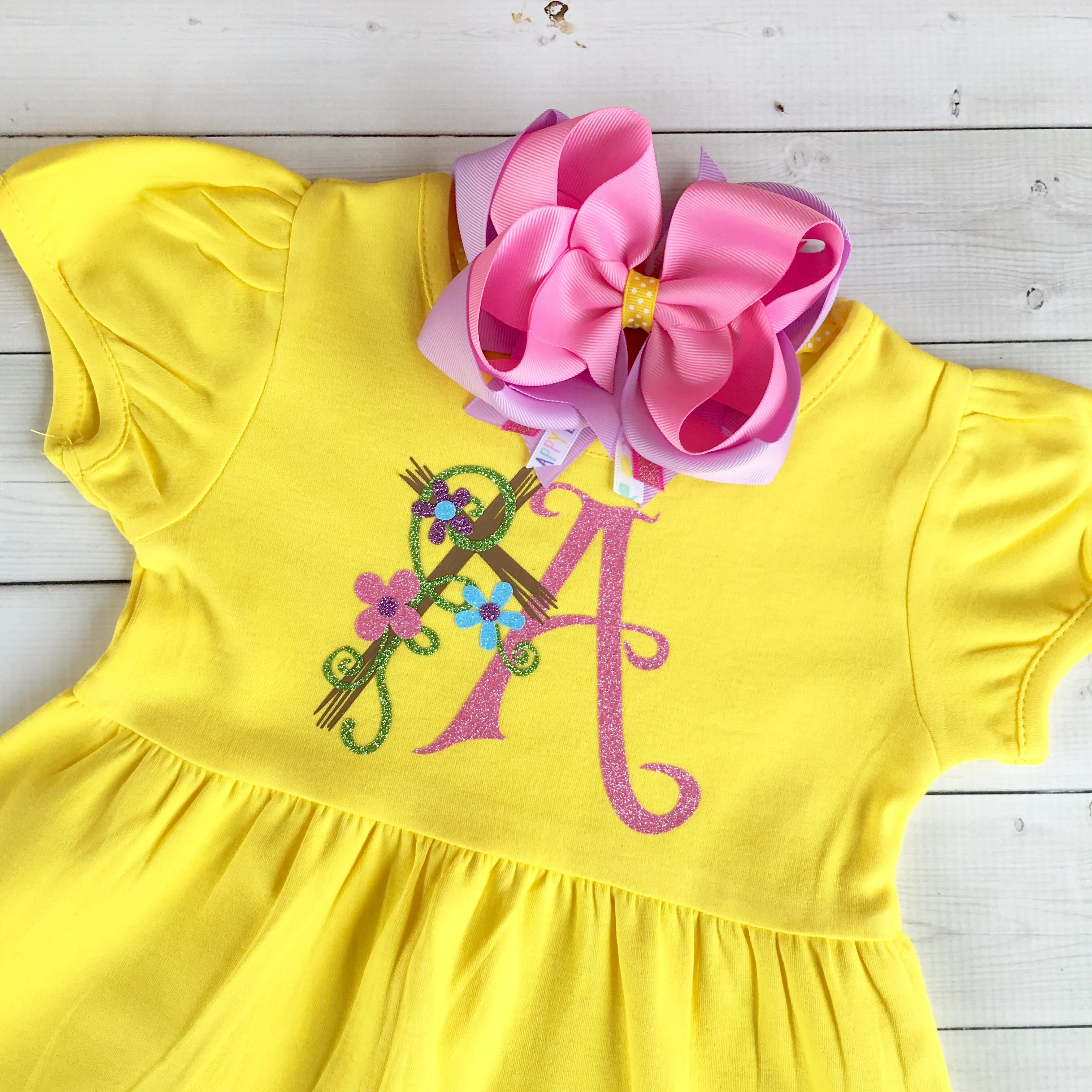 He Is Risen Easter Glitter Vinyl Dress