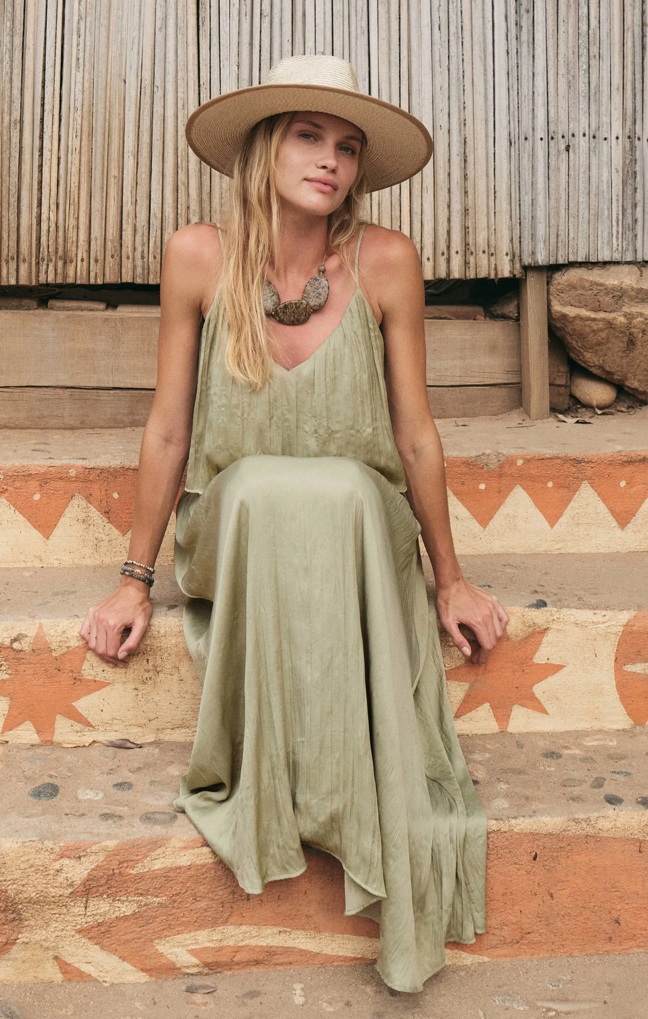 Kahleese Luxe Sheen Midi Skirt