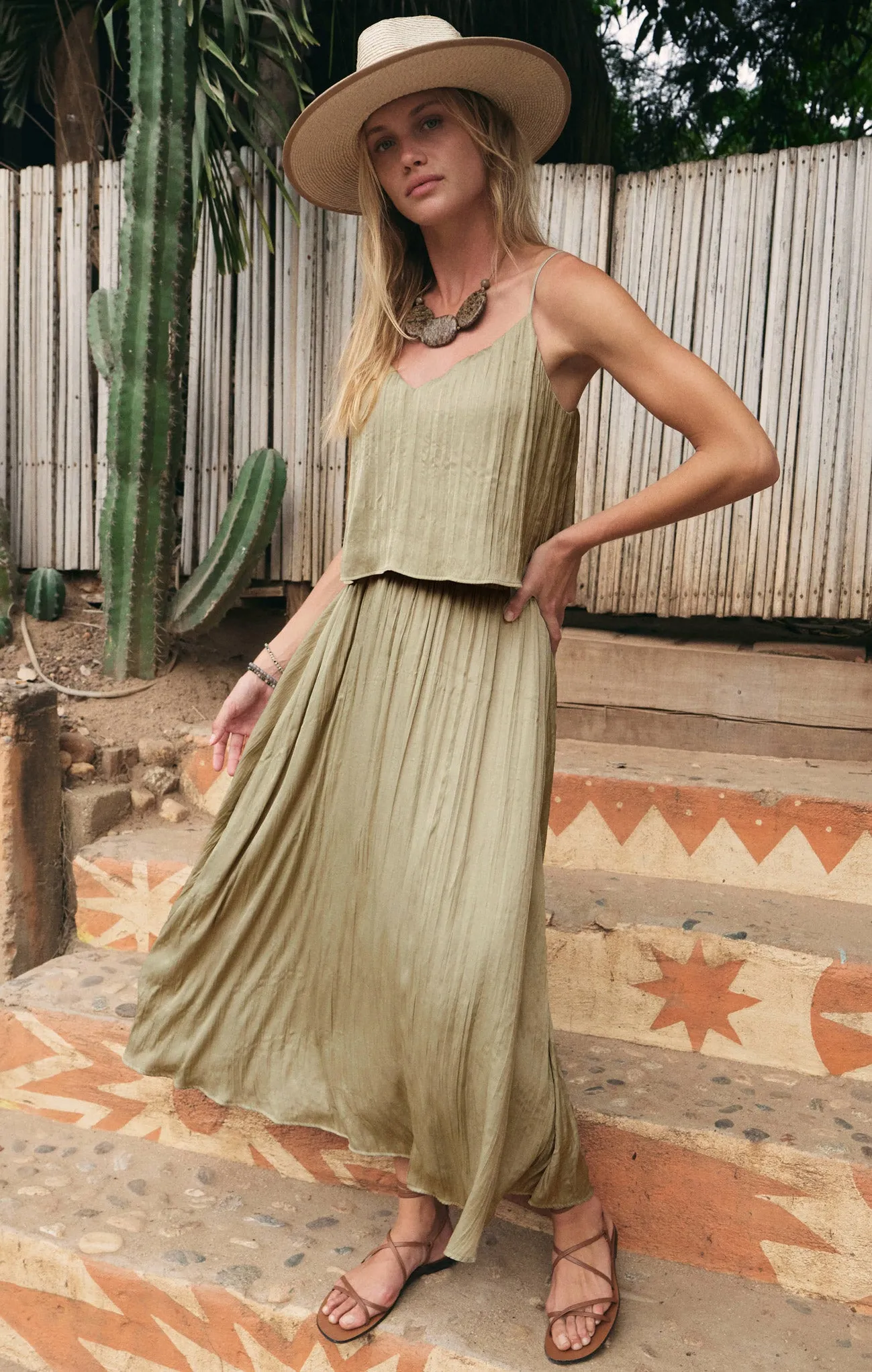 Kahleese Luxe Sheen Midi Skirt
