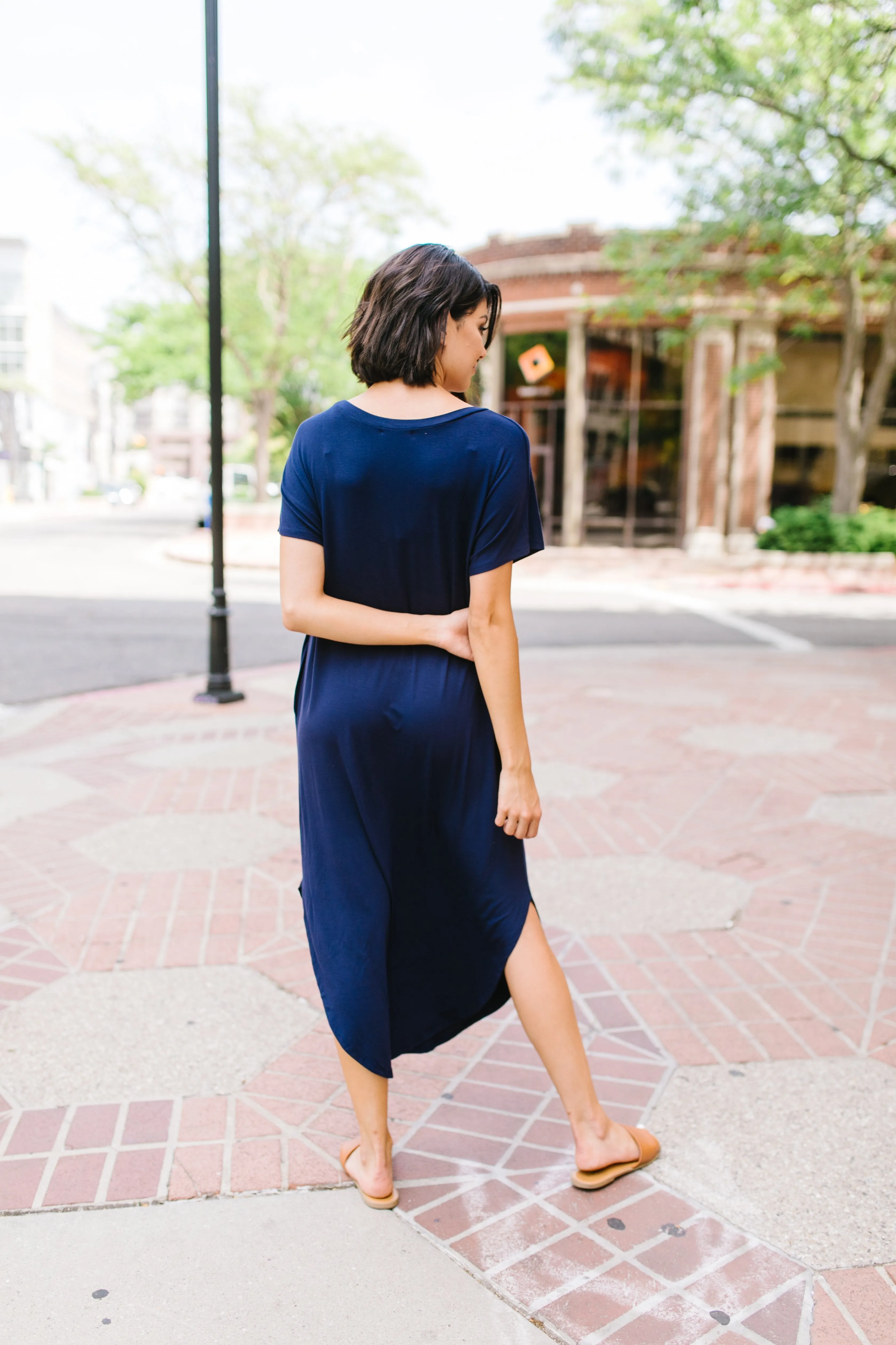 Keep Your Cool Dress In Navy