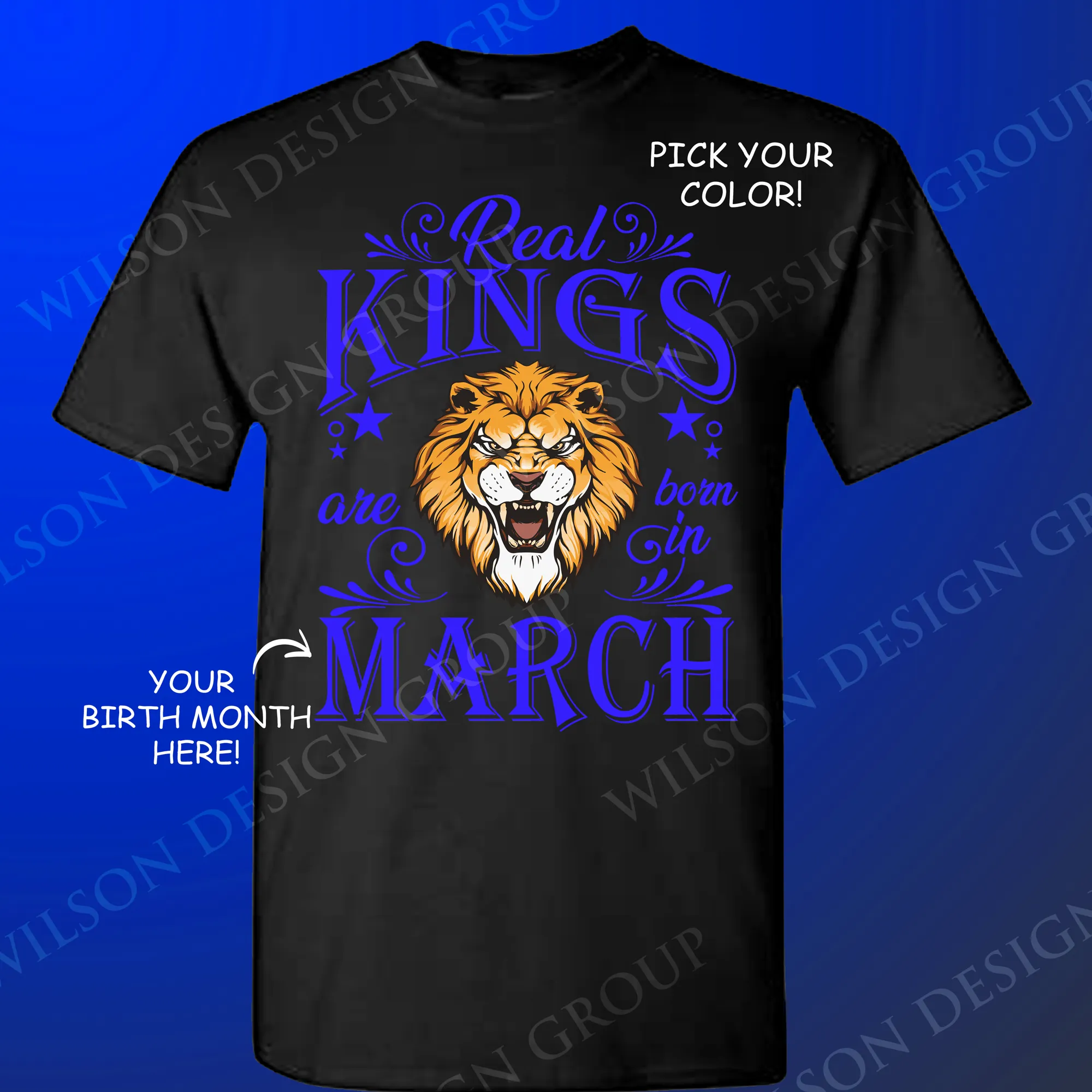 Lion "Real Kings are Born in" T-Shirt