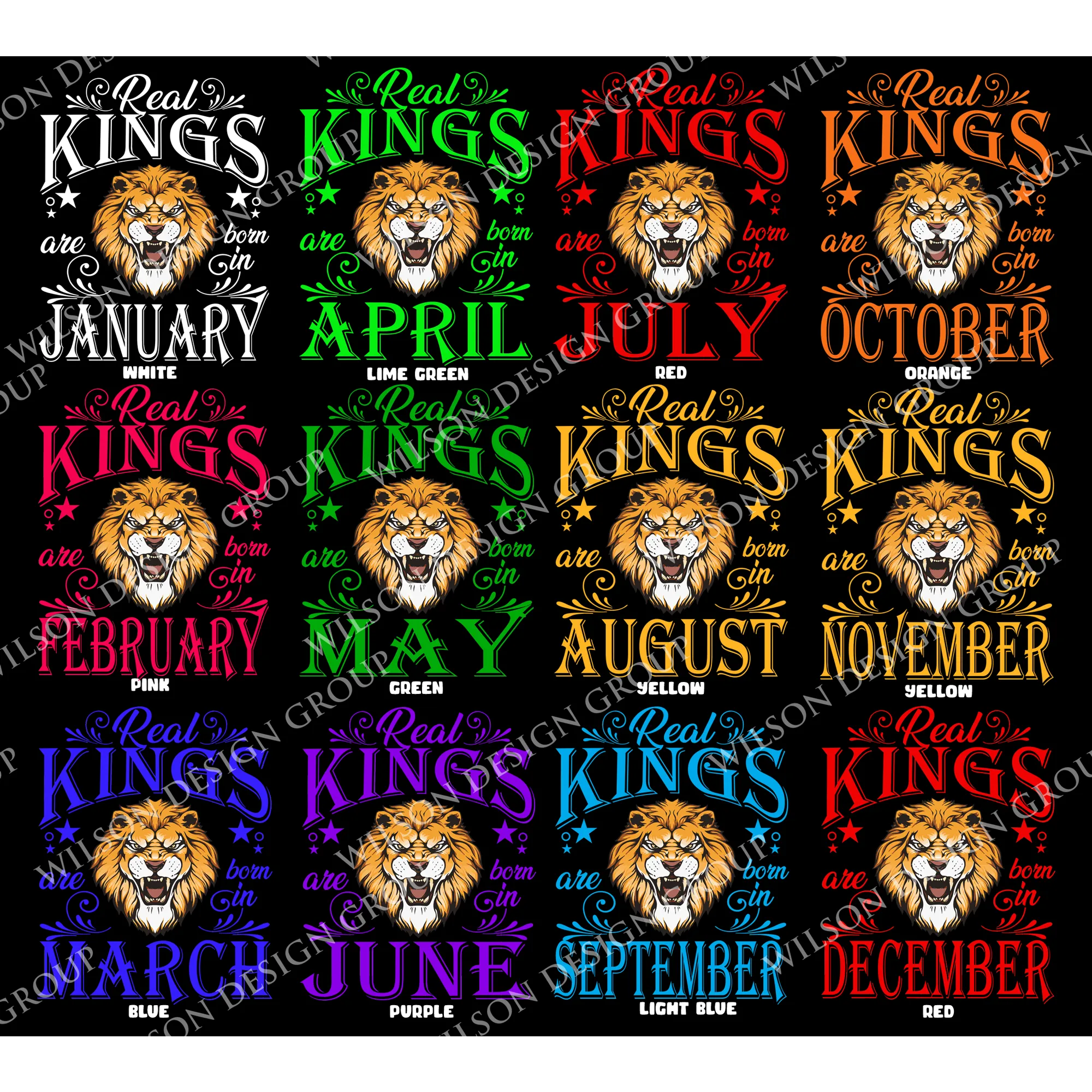Lion "Real Kings are Born in" T-Shirt