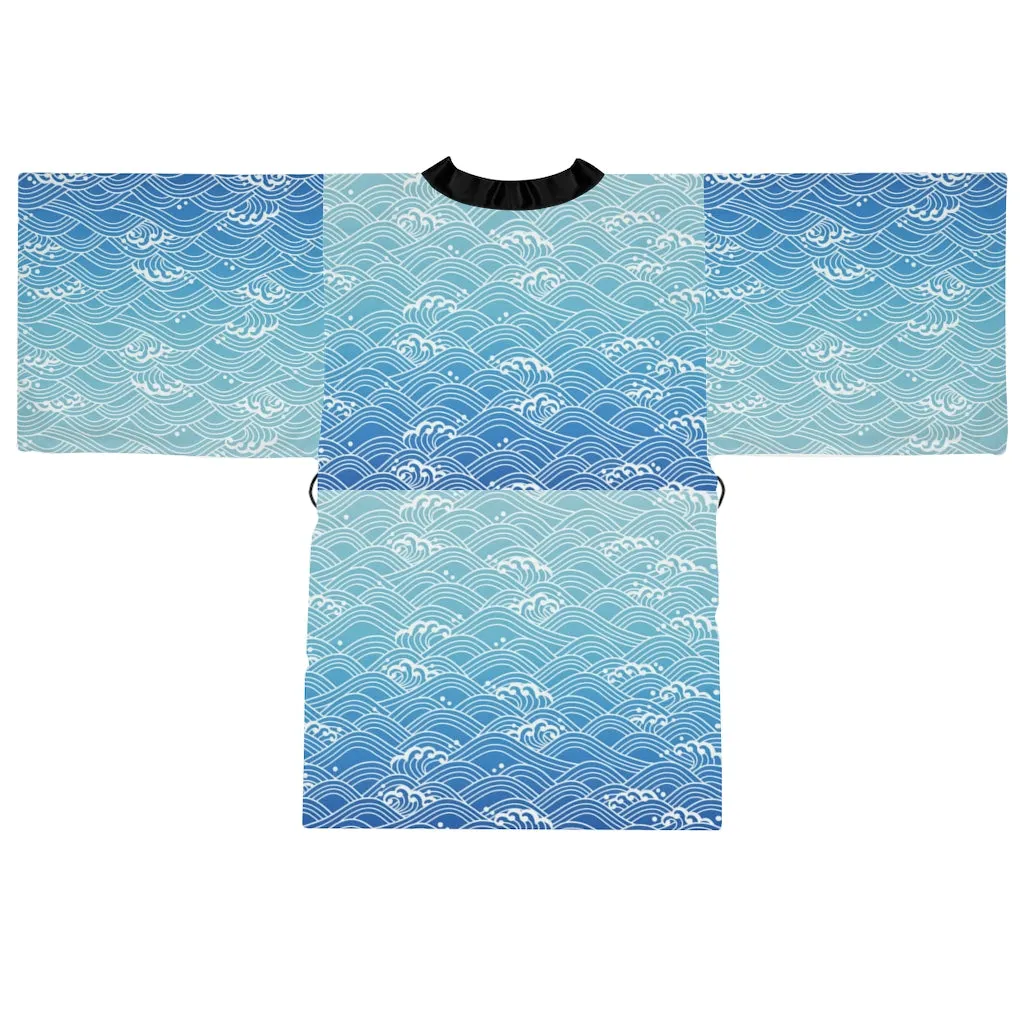 Long Sleeve Kimono Robe Waves