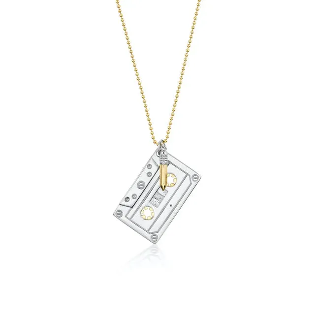 MAD FINE Tape Cassette and Pencil Pendant Set