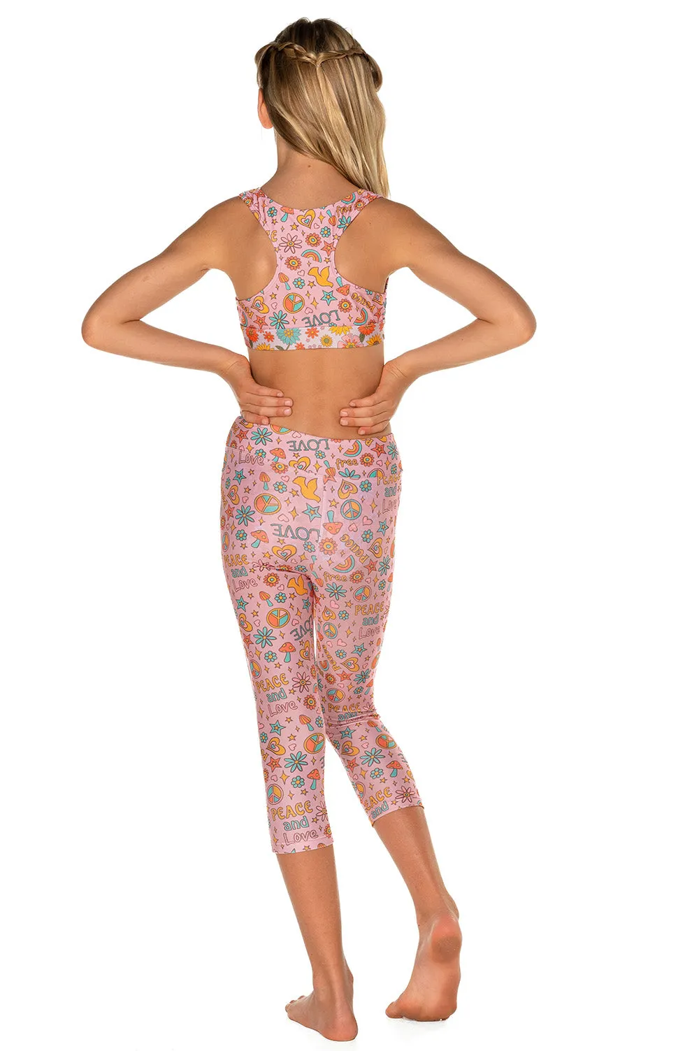 Peace, Love & Happiness Leggings (Dusty)