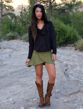 Petal Front Mini Skirt