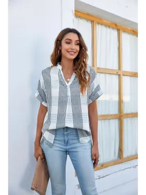 Plaid flowy shirt