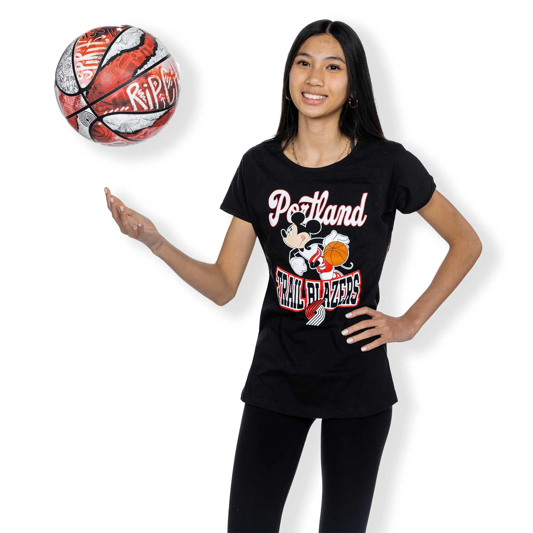 Portland Trail Blazers Youth Girls Disney Game Time Tee
