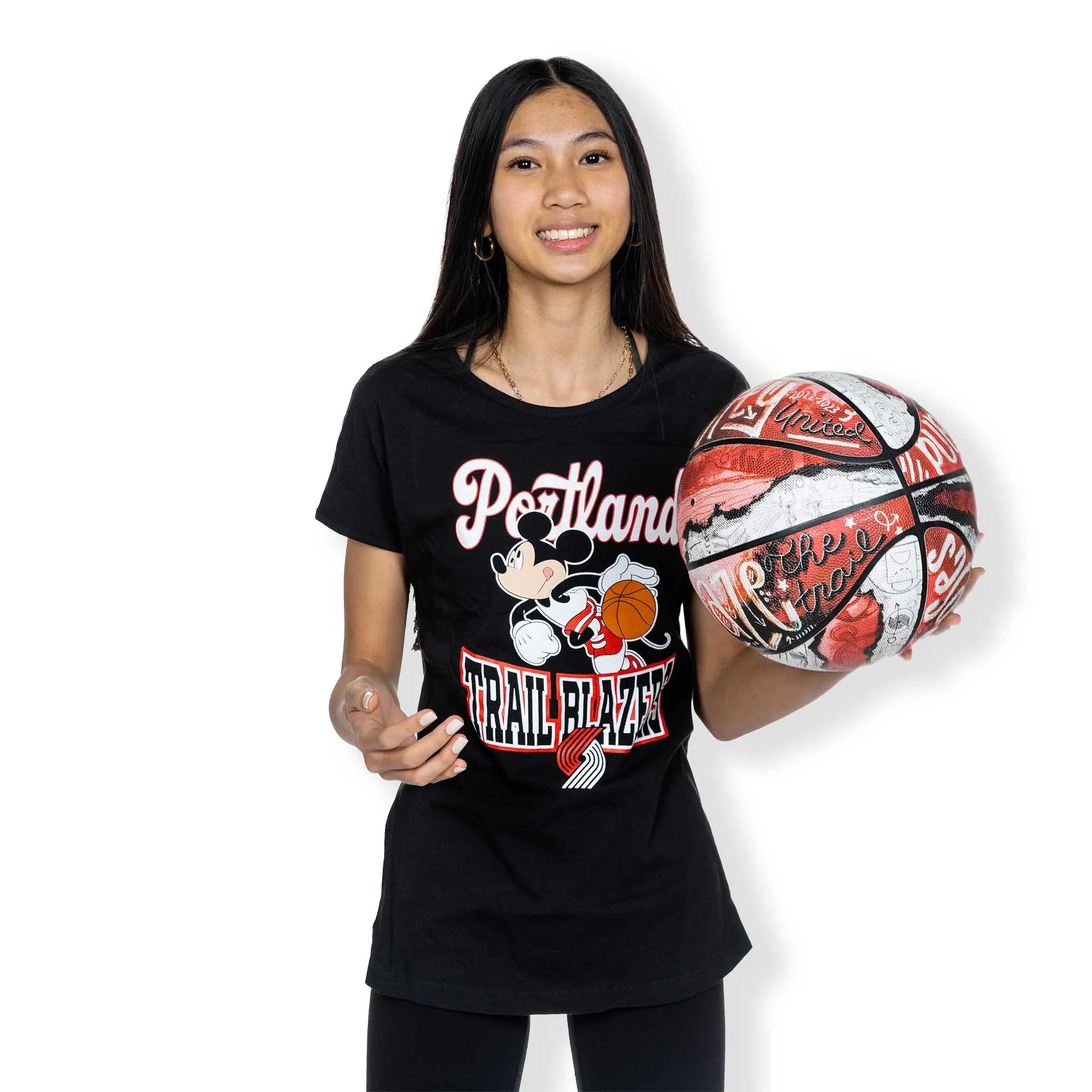 Portland Trail Blazers Youth Girls Disney Game Time Tee