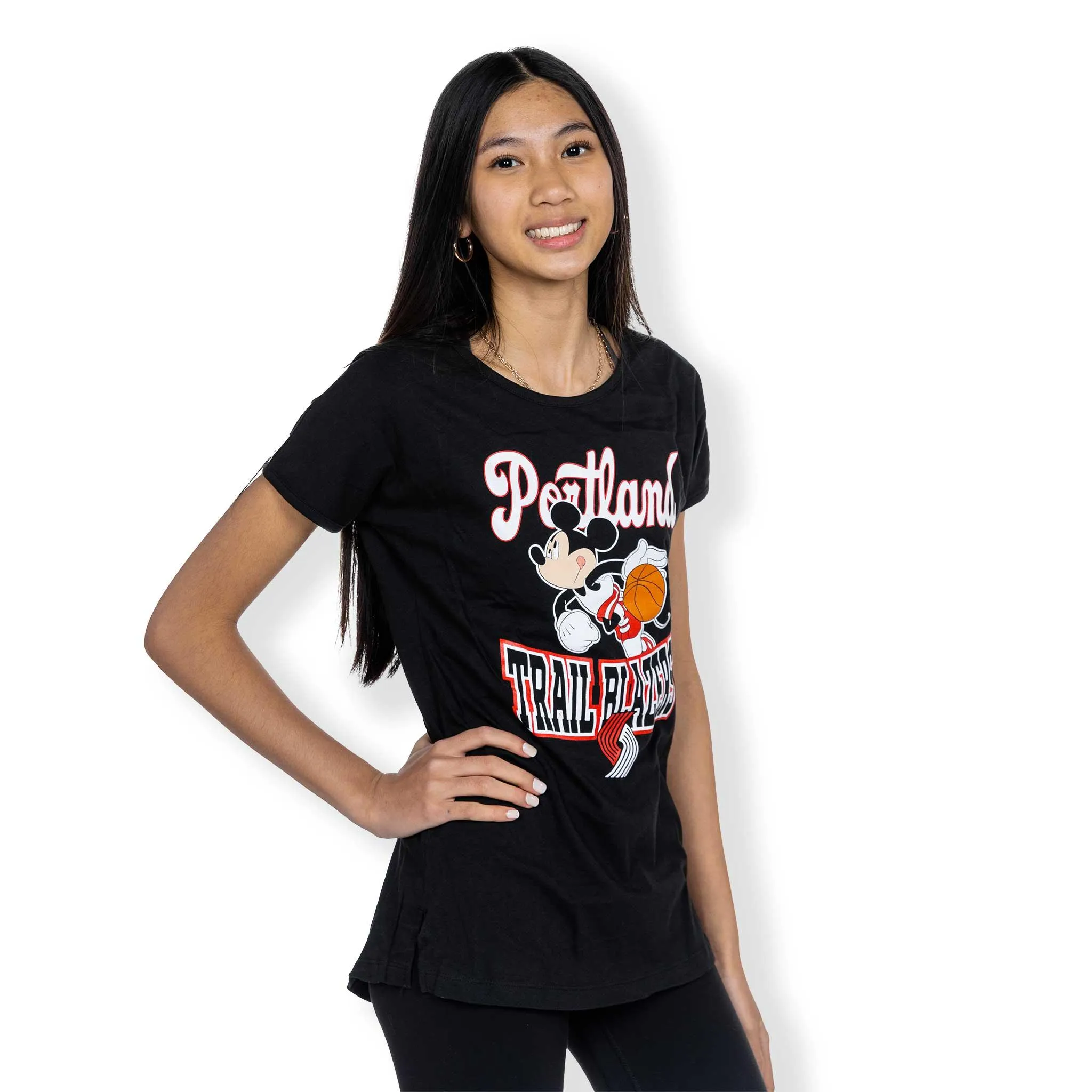 Portland Trail Blazers Youth Girls Disney Game Time Tee