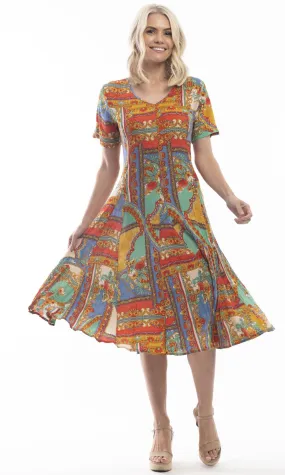 Rayon Dress Godet Sleeve Kinsale
