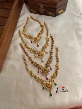 Simple cz peacock necklace NC725