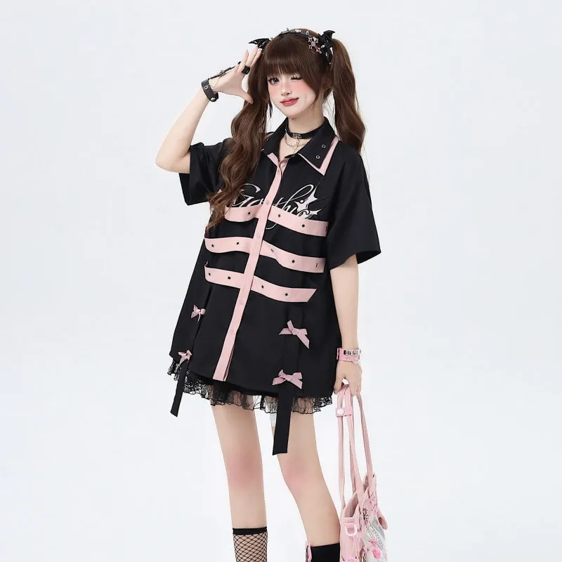 Summer Japanese Sweet Cool Girl Style Blouse