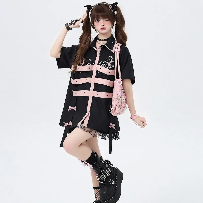 Summer Japanese Sweet Cool Girl Style Blouse