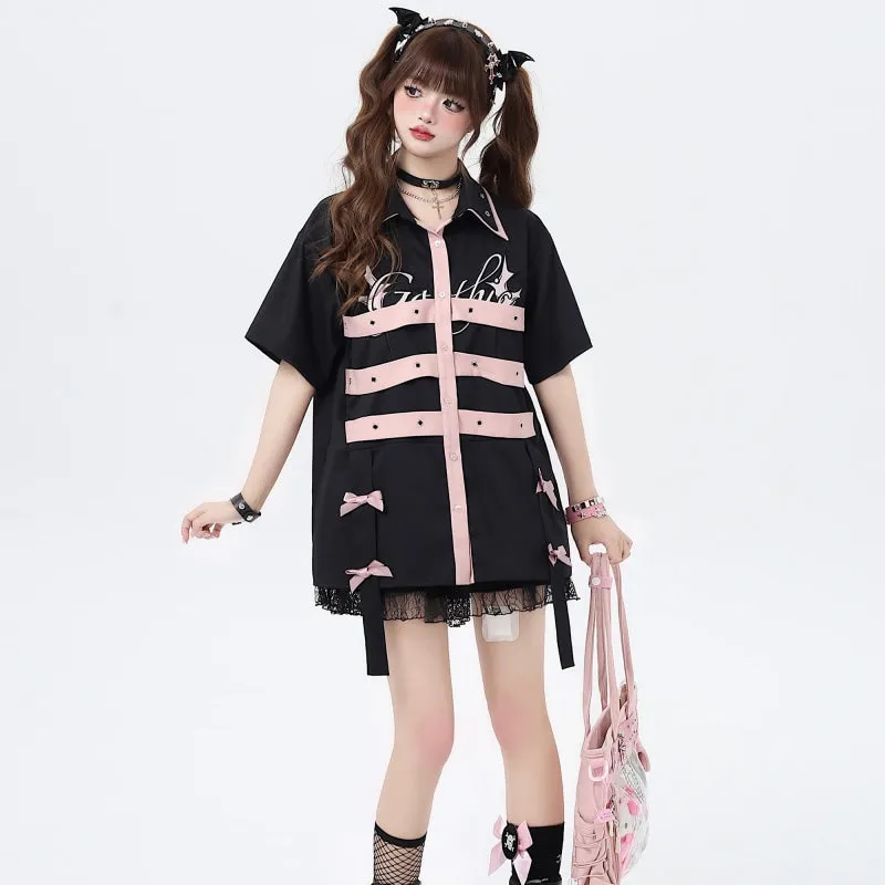 Summer Japanese Sweet Cool Girl Style Blouse