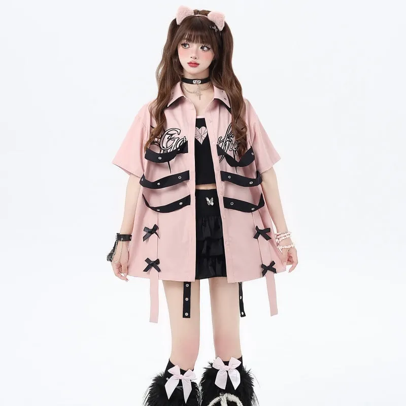 Summer Japanese Sweet Cool Girl Style Blouse