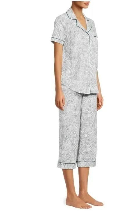 Womens Pajamas Set for Women Soft Short Sleeve 3 Peice Set   X4997209