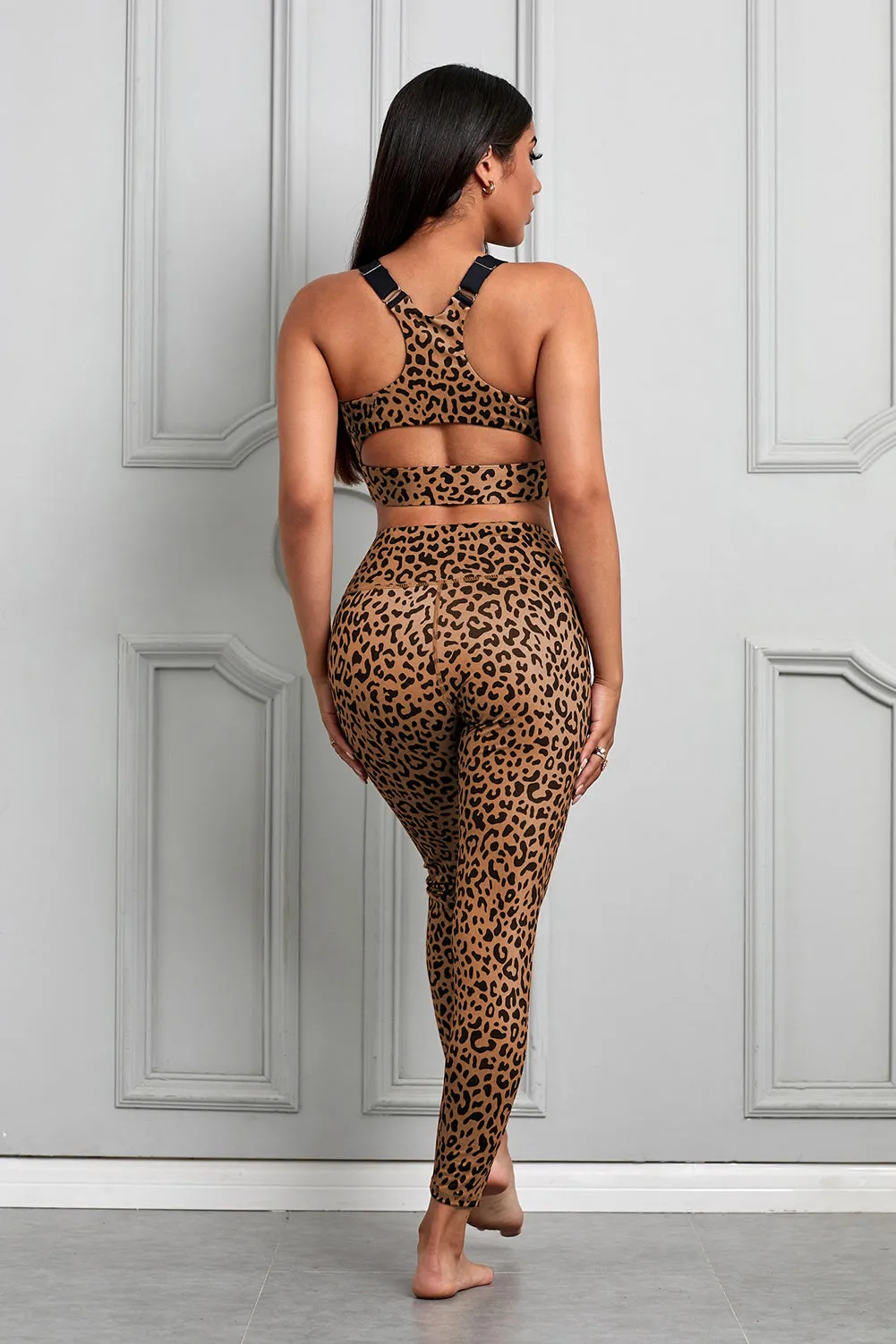 Yocwear Cheetah Girl Sports Bra and Leggings Set