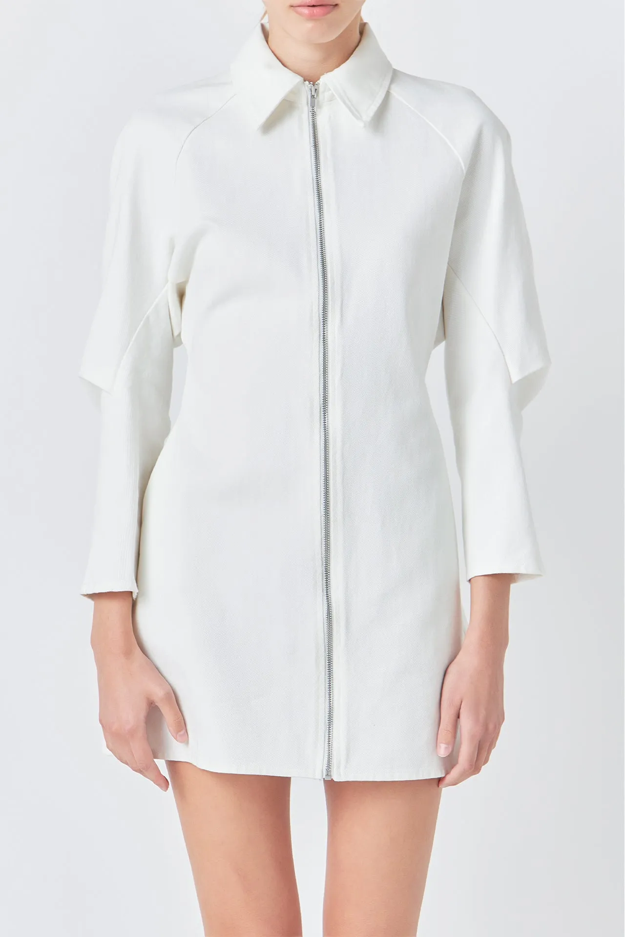 Zip Up Mini Dress