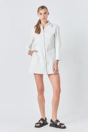 Zip Up Mini Dress