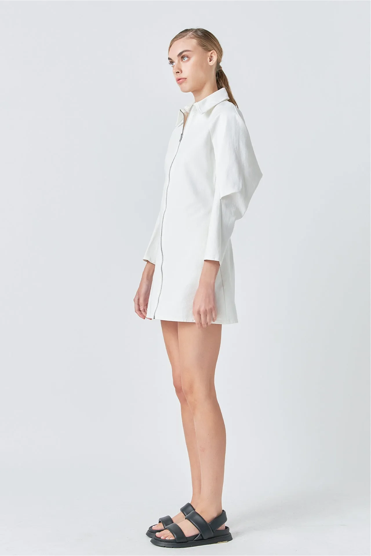 Zip Up Mini Dress